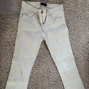 RtA 100% lambskin leather pants cream colored like new